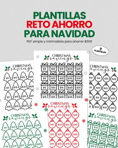 Plantilla reto financiero de navidad