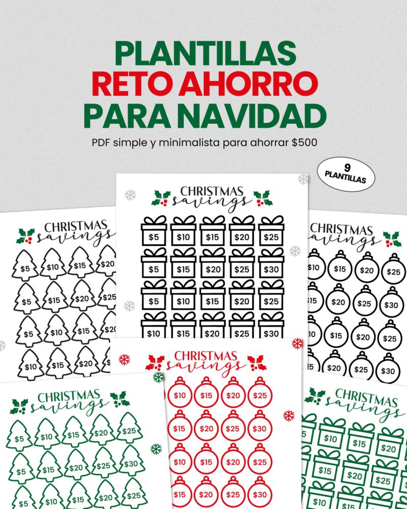 Plantilla reto financiero de navidad